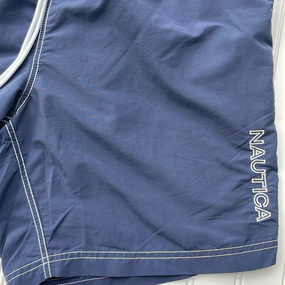 NAUTICA MENS QUICK DRY BLUE SWIM SHORTS INSIDE POCKET SIZE XL